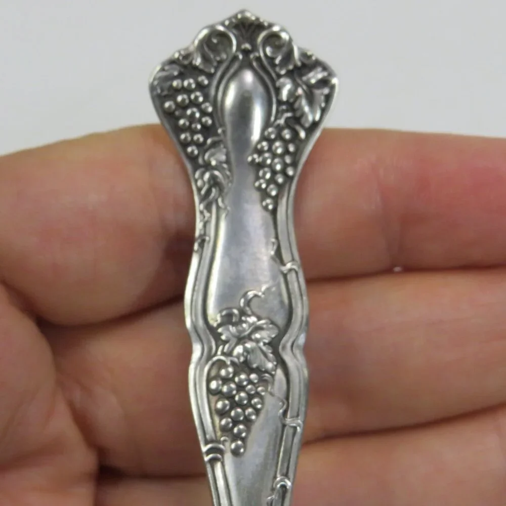 Vintage Grape 1847 Silver Plated Rogers Bros A1 Small Sauce Ladle Tarished